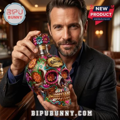 Jose Cuervo Day of the Dead Sugar Skull Tequila Bottle