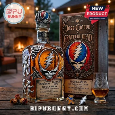 Jose Cuervo x Grateful Dead Embossed Tequila Anejo Bottle