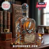 Jose Cuervo x Grateful Dead tequila bottle featuring silver dancing bears, lightning skull logo, and rose metal accents.!