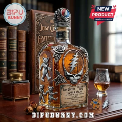 Jose Cuervo x Grateful Dead Embossed Tequila Anejo Bottle