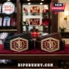 Black and brown leather belts with gold-tone Kappa Alpha Psi 1911 shield buckles featuring red enamel and rhinestones.!