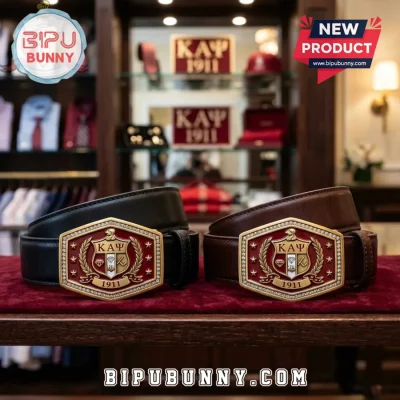 Kappa Alpha Psi 1911 Crest Leather Belt
