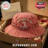 Red Kappa Alpha Psi bucket hat with embroidered 1911 and greek letters inside a cardboard gift box with a tribute card.!