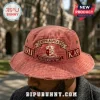 Distressed salmon-colored bucket hat with embroidered Kappa Alpha Psi crest, 1911, and KAy fraternity logos.!