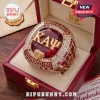 Kappa Alpha Psi fraternity ring in gold with deep red stone, diamond accents, and text reading KAPPA ALPHA PSI 1911.!