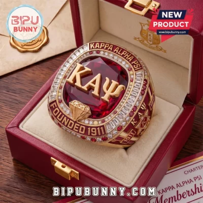 Kappa Alpha Psi 1911 Gold Ruby Statement Ring
