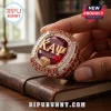 Kappa Alpha Psi fraternity ring in gold with a central red stone, KAy letters, diamond accent, and Founded 1911 text.!