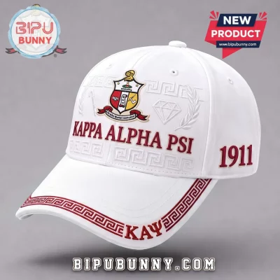 Kappa Alpha Psi 1911 White Premium Peaked Cap
