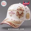 White baseball cap with gold and crimson embroidery of Kappa Alpha Psi 1911 insignia, diamond motif, and Greek lettering.!