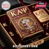 Kappa Alpha Psi flip lighter in deep red and gold metal finish featuring an intricate fraternity crest and Nupe Life text.!