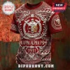Kappa Alpha Psi fraternity t-shirt in crimson with white Greek key patterns, 1911 text, and official crest graphics.!