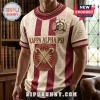Kappa Alpha Psi fraternity t-shirt with crimson and cream patterns, Greek crest, and crossed cane design on front.!