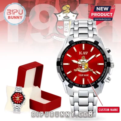 Kappa Alpha Psi Red Dial Stainless Steel Men Watch