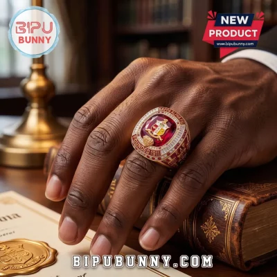 Kappa Alpha Psi Red Gemstone Gold Championship Ring
