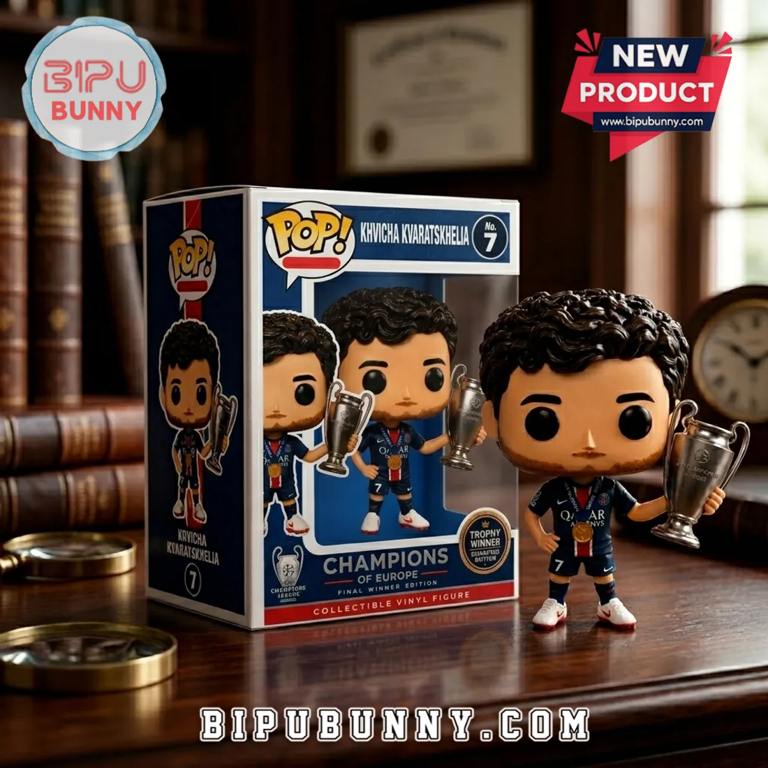 Khvicha Kvaratskhelia Paris Saint-Germain Vinyl Figure Khvicha Kvaratskhelia Paris Saint-Germain Vinyl Figure