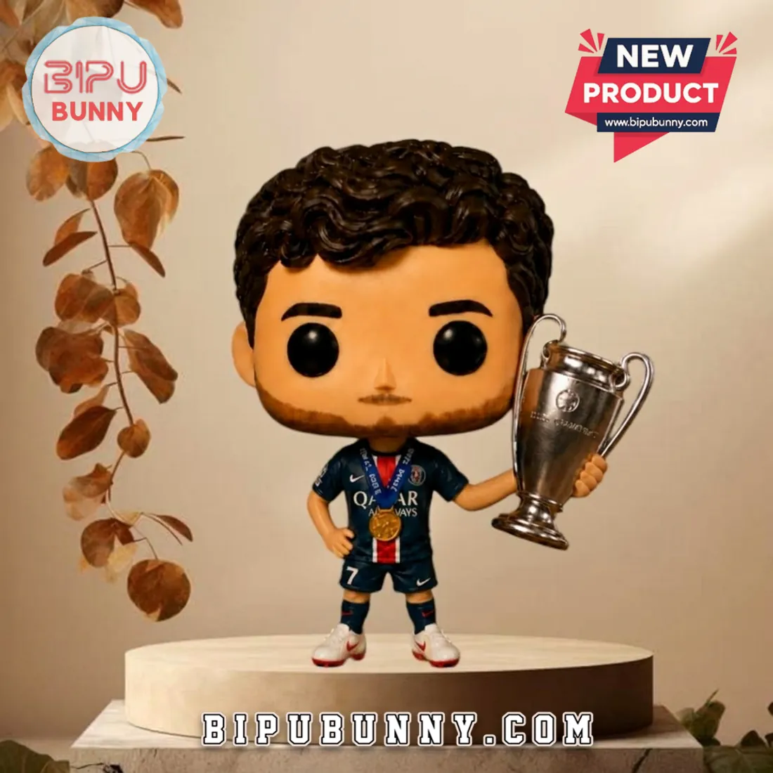 Khvicha Kvaratskhelia Paris Saint-Germain Vinyl Figure Khvicha Kvaratskhelia Paris Saint-Germain Vinyl Figure