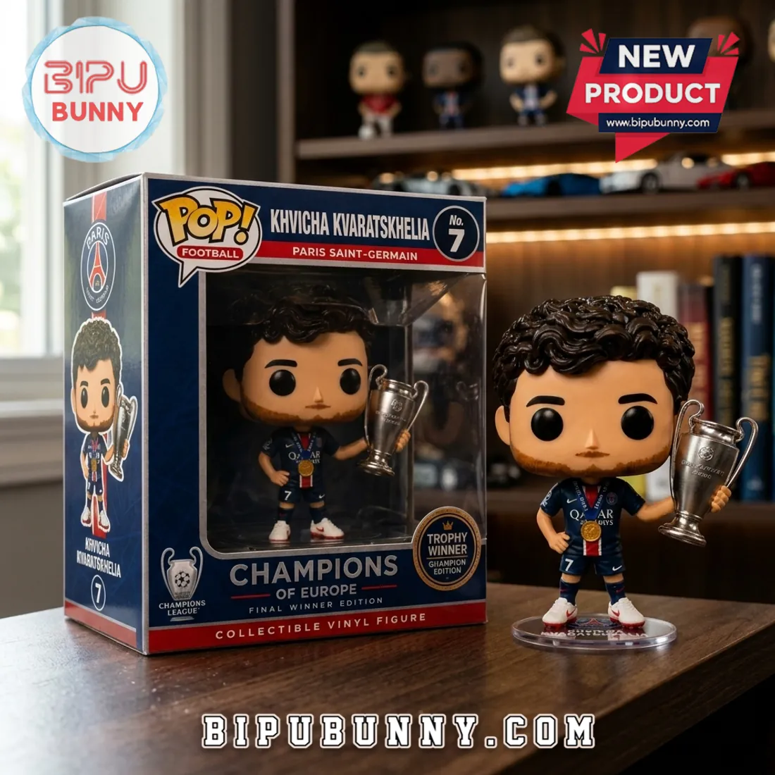 Khvicha Kvaratskhelia Paris Saint-Germain Vinyl Figure Khvicha Kvaratskhelia Paris Saint-Germain Vinyl Figure