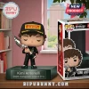 Kimi Antonelli Funko Pop figure wearing a Pirelli cap and Mercedes racing suit holding a trophy on a display base.!