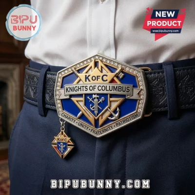 Knights of Columbus Commemorative Founders Series Pebble Grain Leather Belt