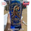 Blue glass beer glass featuring a golden Kraken octopus graphic, 2026 Deep Sea Collection text, and Atlantic Legend label.!