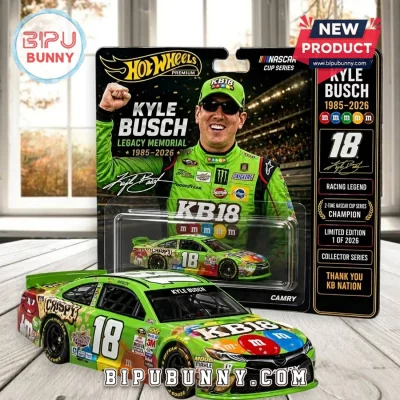 Kyle Busch Legacy Memorial M&amp;Ms No 18 Toyota Camry Hot Wheels Car