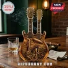 Led Zeppelin IV 55th anniversary guitar-shaped glass whiskey decanter with relief carving of hermit and airship.!