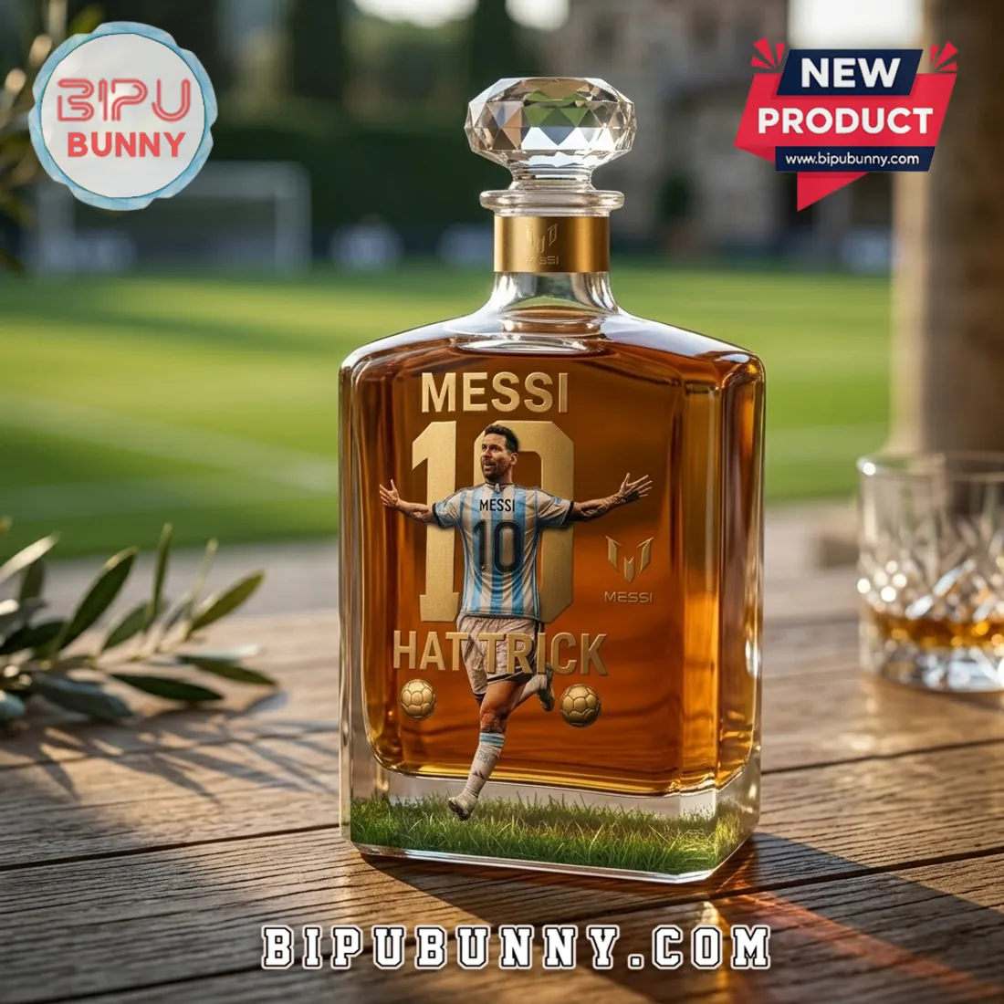 Lionel Messi Argentina Hat Trick Whiskey Decanter Lionel Messi Argentina Hat Trick Whiskey Decanter