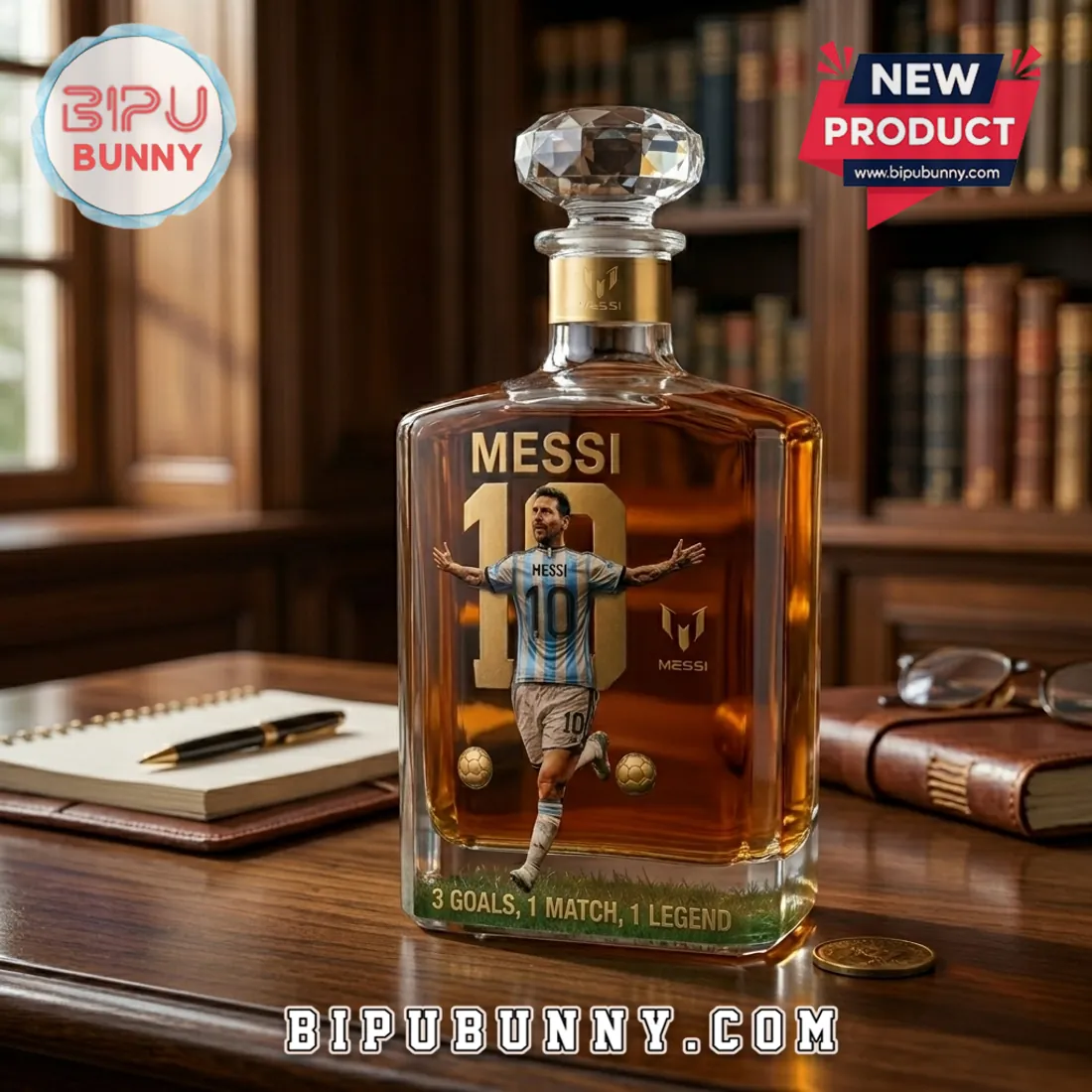 Lionel Messi Argentina Hat Trick Whiskey Decanter Lionel Messi Argentina Hat Trick Whiskey Decanter