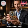 Lionel Messi Hat Trick whiskey glass featuring a printed image of the player, number 10, and three golden soccer balls.!