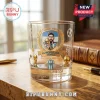 Clear glass tumbler featuring Lionel Messi illustration, World Cup trophy, gold laurel, and 16 World Cup Goals text print.!