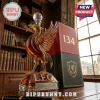 Liverpool FC bird-shaped glass whiskey bottle on a base engraved with L.F.C. and a 134th anniversary metal plaque.!