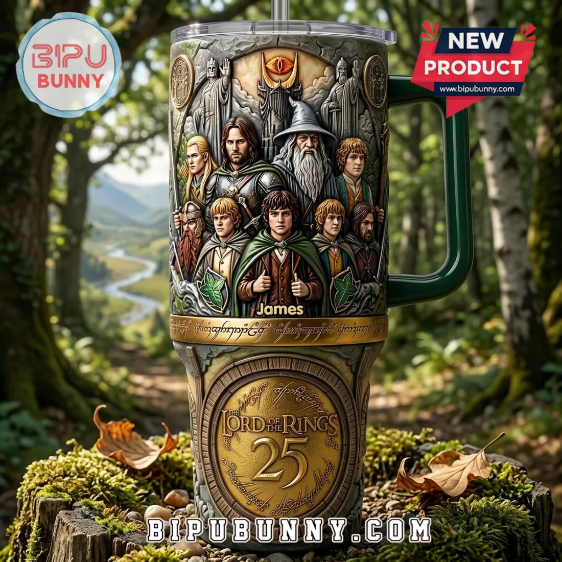 Lord of the Rings 25th Anniversary Embossed 40oz Handle Tumbler Lord of the Rings 25th Anniversary Embossed 40oz Handle Tumbler