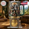 Lord of the Rings stainless steel tumbler featuring character illustrations, Barad-dur, and 25th anniversary text.!