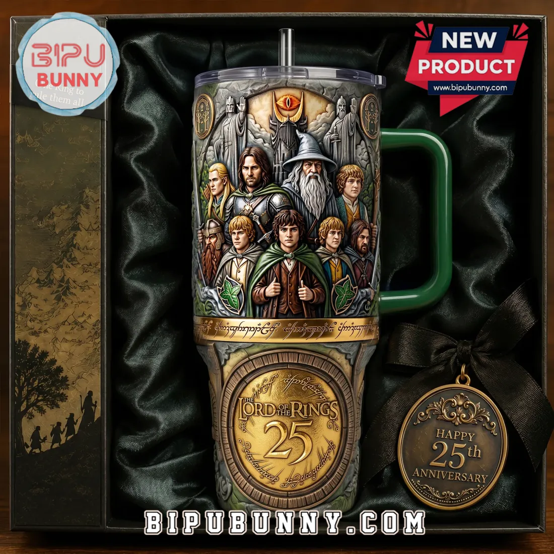 Lord of the Rings 25th Anniversary Embossed 40oz Handle Tumbler Lord of the Rings 25th Anniversary Embossed 40oz Handle Tumbler