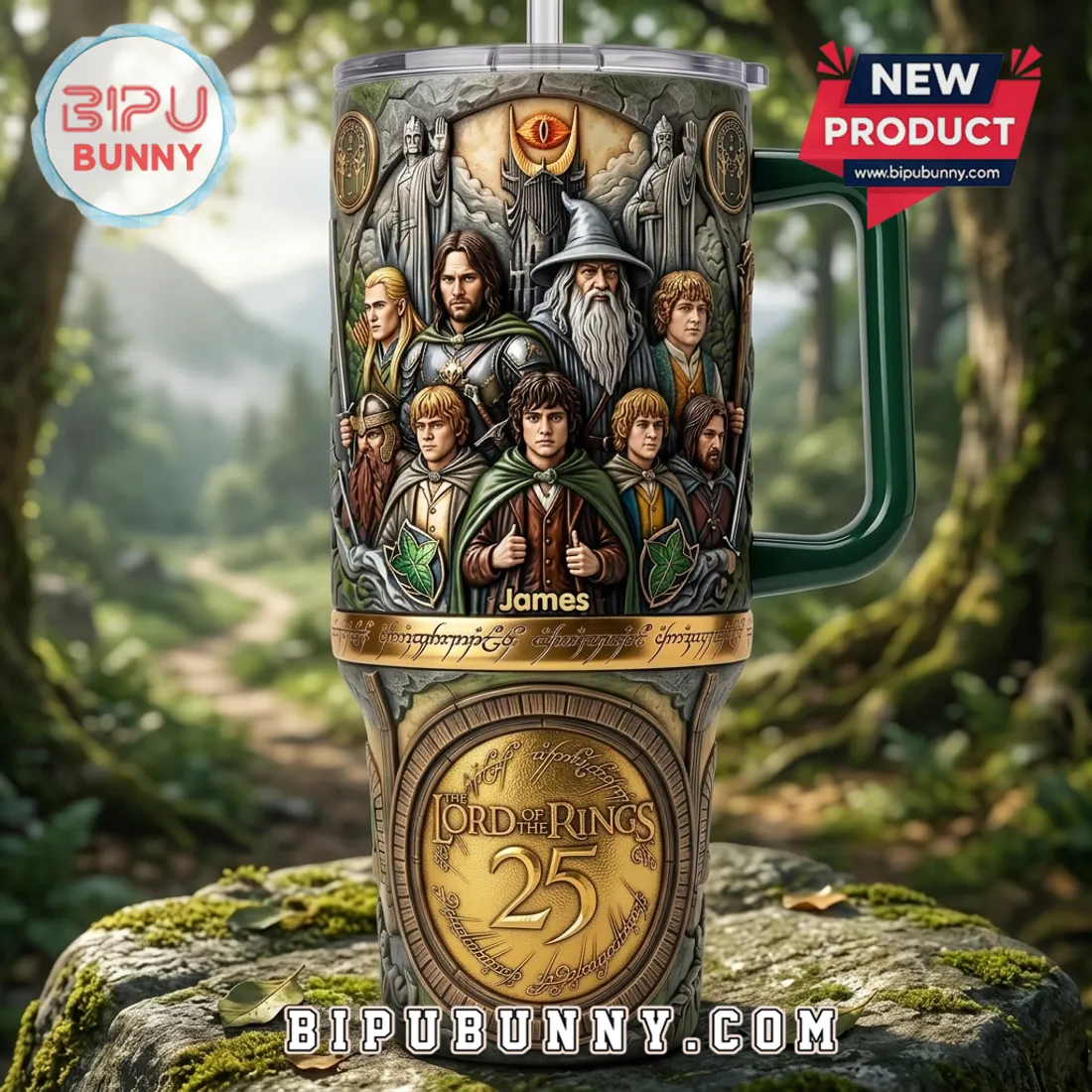 Lord of the Rings 25th Anniversary Embossed 40oz Handle Tumbler Lord of the Rings 25th Anniversary Embossed 40oz Handle Tumbler