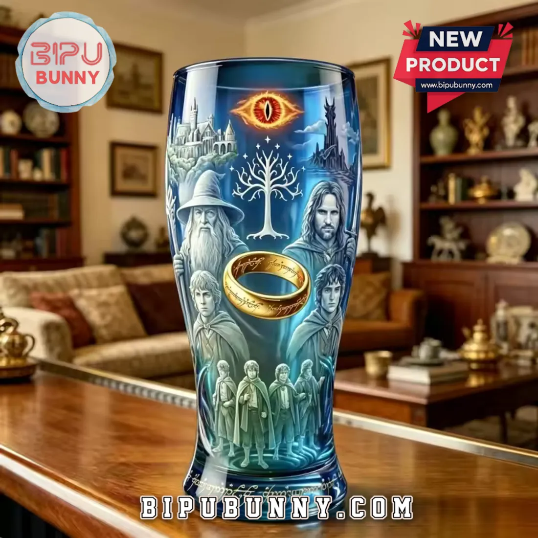 Lord of the Rings 25th Anniversary Home Bar Decor Pint Glass Lord of the Rings 25th Anniversary Home Bar Decor Pint Glass