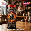 Lord of the Rings 25th anniversary glass with a 3D skull helmet graphic, flame background, and Born for War text.!