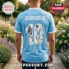 Light blue Manchester City jersey with Guardiola text, number 10 graphic, coaching photos, and signature on the back.!