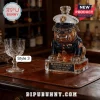 Marine Corps 250th anniversary glass decanter shaped like a bulldog wearing a dress blue uniform and white service cover.!