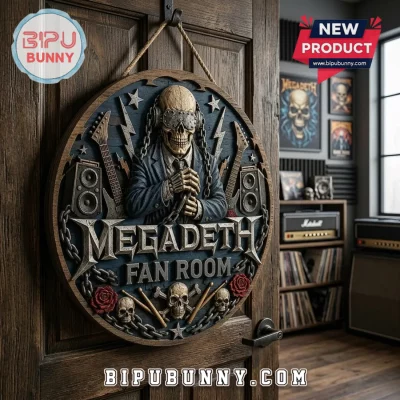 Megadeth Vic Rattlehead Limited Edition Wooden Door Sign