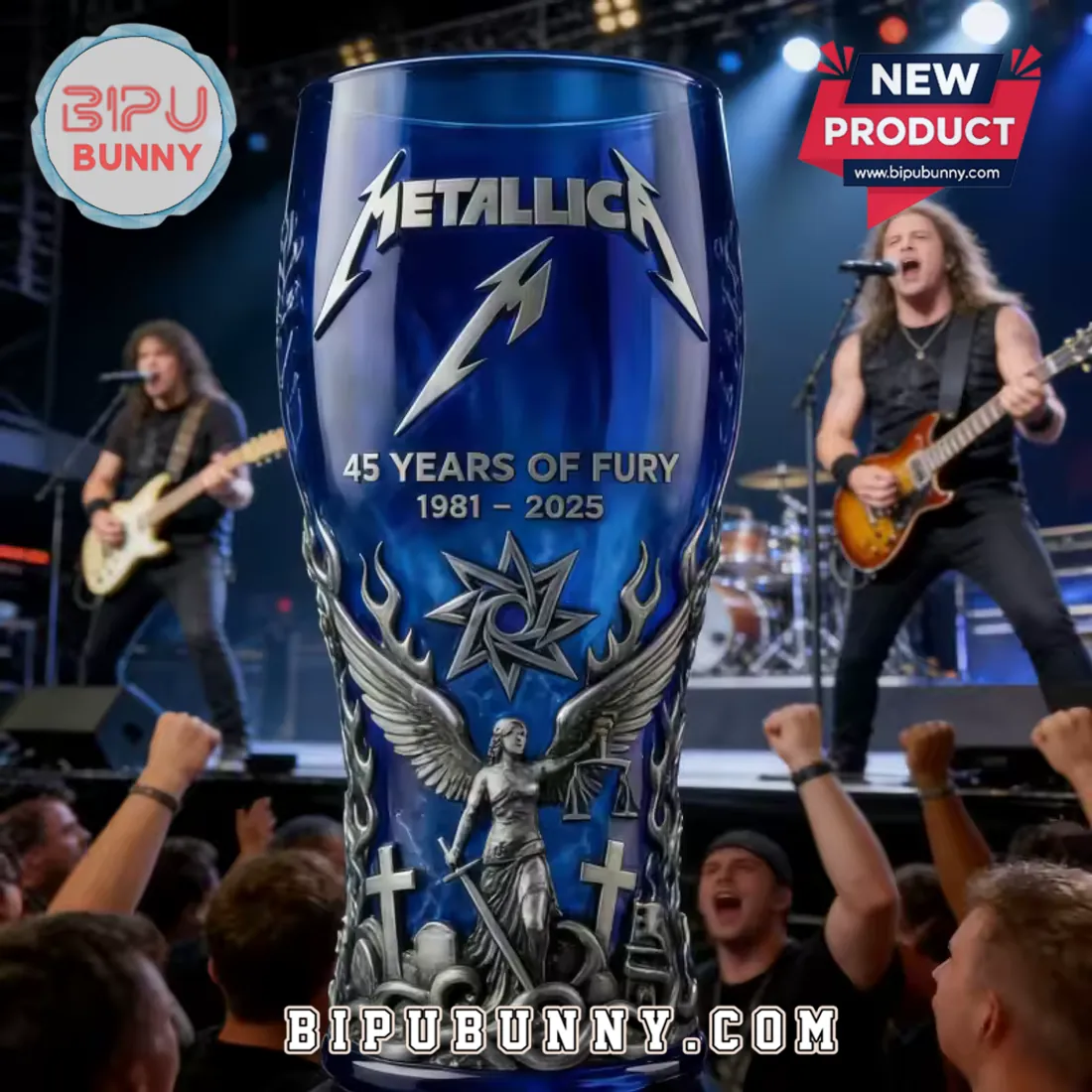 Metallica 45th Anniversary 1981-2025 Beer Mug Metallica 45th Anniversary 1981-2025 Beer Mug