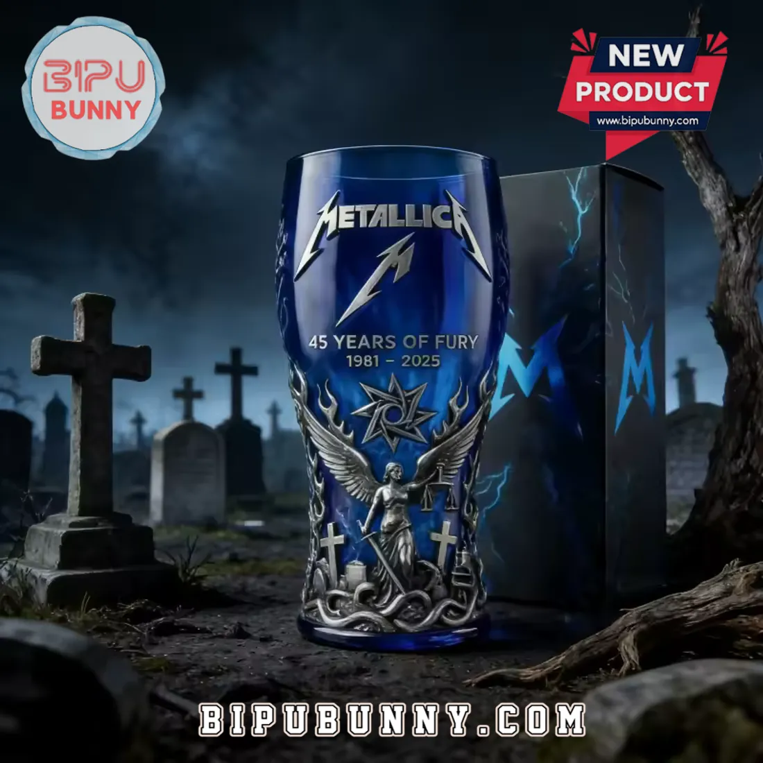 Metallica 45th Anniversary 1981-2025 Beer Mug Metallica 45th Anniversary 1981-2025 Beer Mug