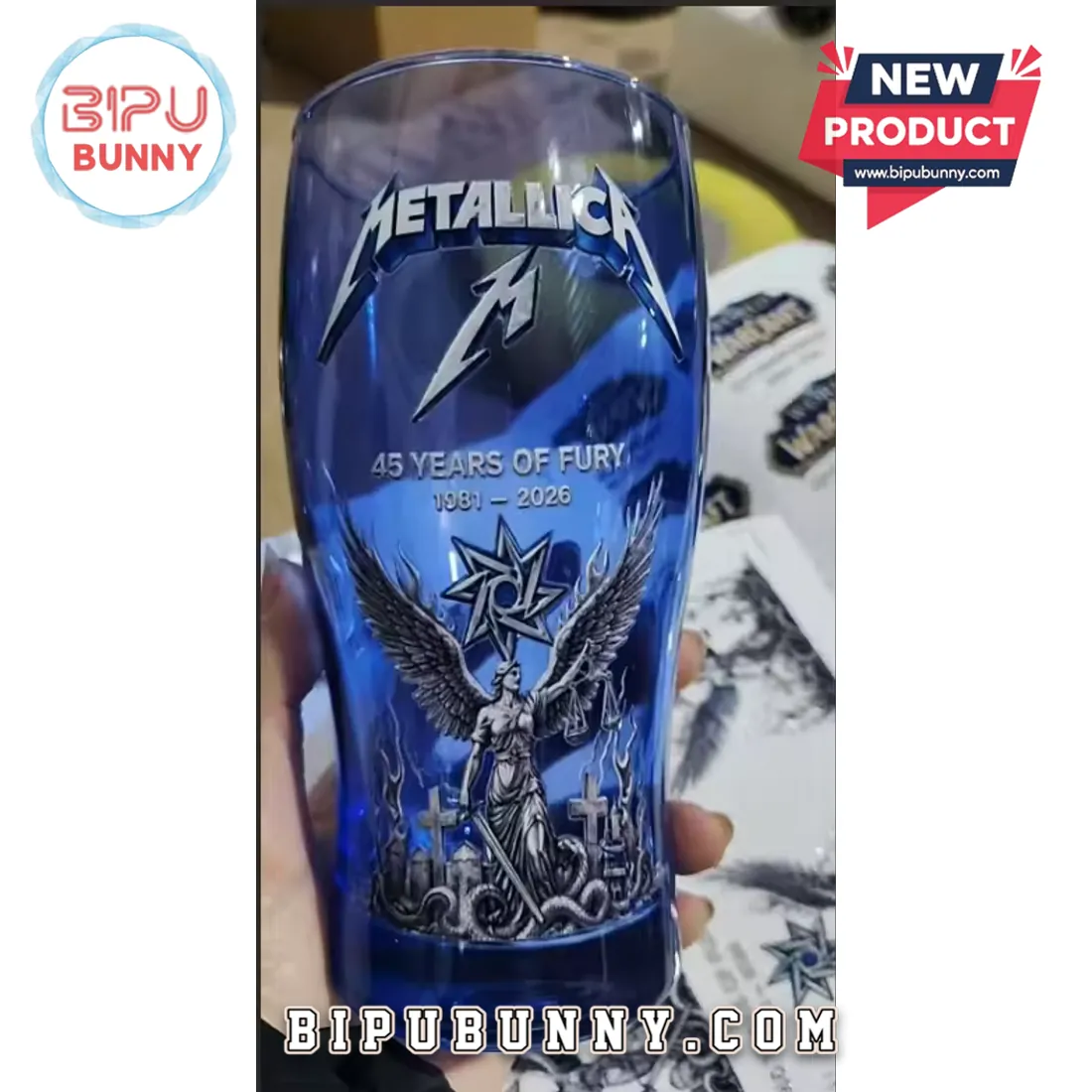 Metallica 45th Anniversary 1981-2025 Beer Mug Metallica 45th Anniversary 1981-2025 Beer Mug