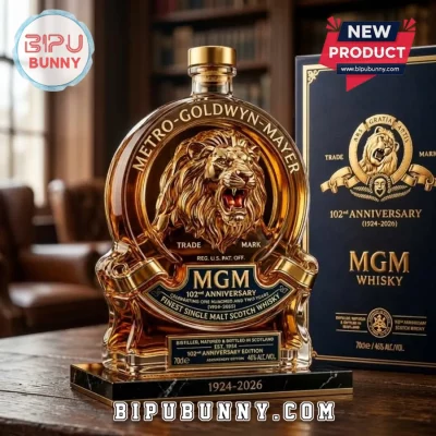 Metro-Goldwyn-Mayer x MGM 102nd Anniversary Collectible Whiskey Bottle