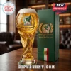 Mexico national football team 100th anniversary glass trophy cup with gold logo and green presentation gift box.!