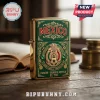Gold flip-top lighter with green enamel finish, Mexico text, soccer ball, eagle emblem, and Aztec-inspired engravings.!