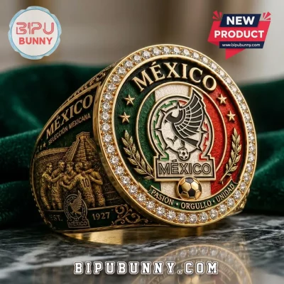 Mexico Soccer Team Gold Plated Sculpted 1927 Heritage Championship Ring