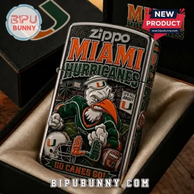 Miami Hurricanes Embossed Zippo Lighter Case