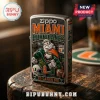 Zippo Miami Hurricanes lighter with 3D embossed Sebastian the Ibis mascot, orange and green team colors, on wood table.!