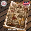 Miller High Life button-down shirt with vintage beer graphic featuring a girl on a crescent moon inside a gift box.!